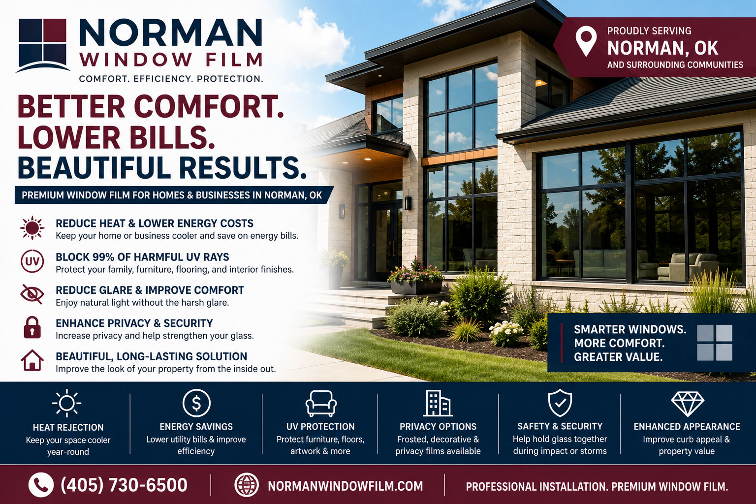 Norman Window Film: Why More Homeowners & Businesses Are Choosing Window Film in Norman, OK